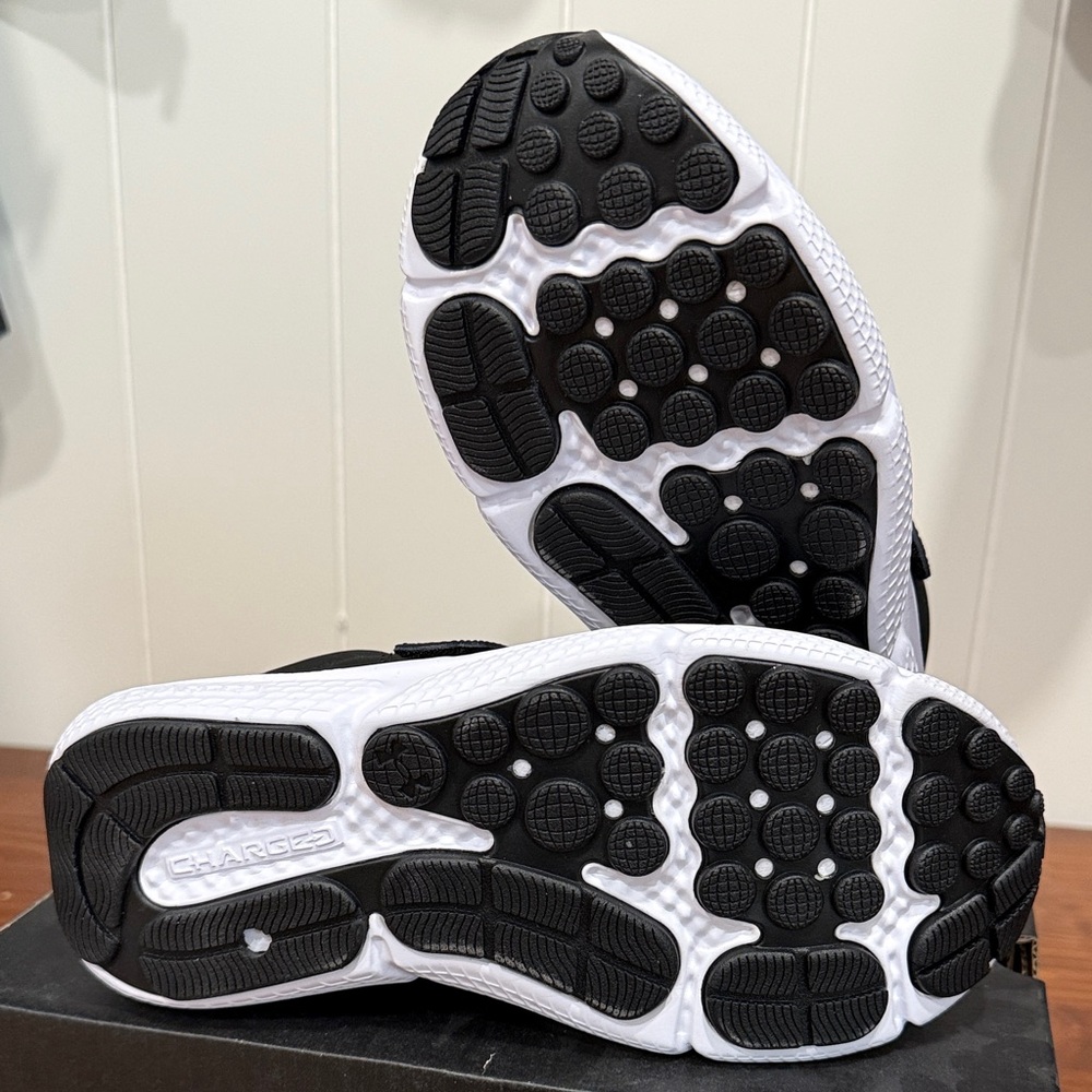 Under Armour Kids Black and White Sneakers - Picture 6 of 6